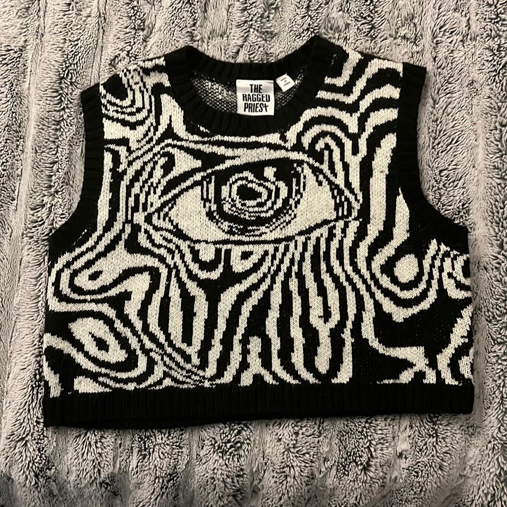 The Ragged Priest knit eye sweater vest